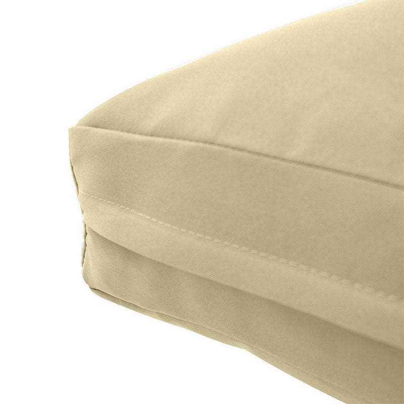 AD103 Knife Edge Medium 24x26x6 Deep Seat Back Cushion Slip Cover Set