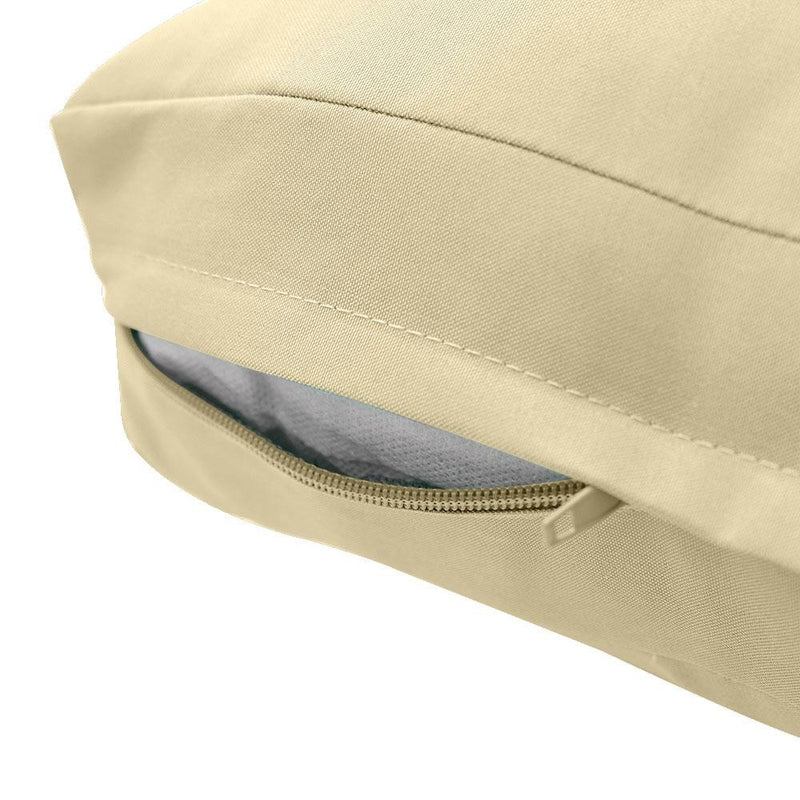 AD103 Knife Edge Small 23x24x6 Deep Seat + Back Slip Cover Only Outdoor Polyester