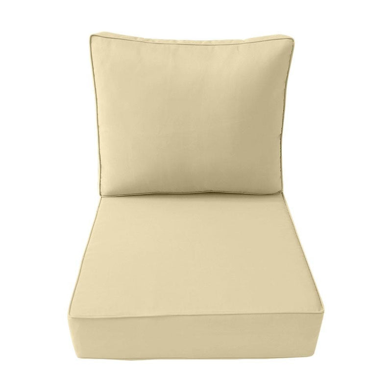 AD103 Pipe Trim Small 23x24x6 Deep Seat Back Cushion Slip Cover Set