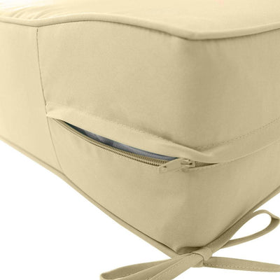 AD103 Piped Trim Medium 24x26x6 Deep Seat Back Cushion Slip Cover Set