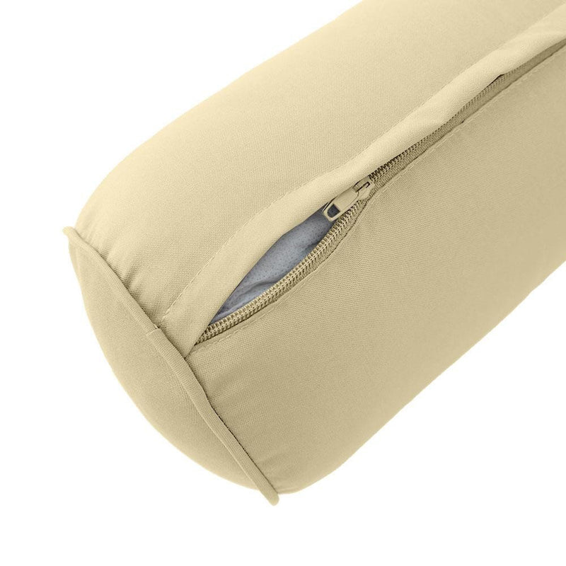 AD103 Piped Trim Medium 24x6 Bolster Pillow Slip Cover Only