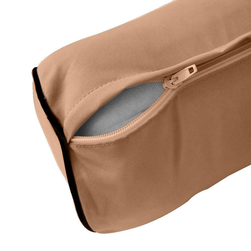 AD104 Contrast Pipe Trim Large 26x30x6 Outdoor Deep Seat Back Rest Bolster Insert Slip Cover Set