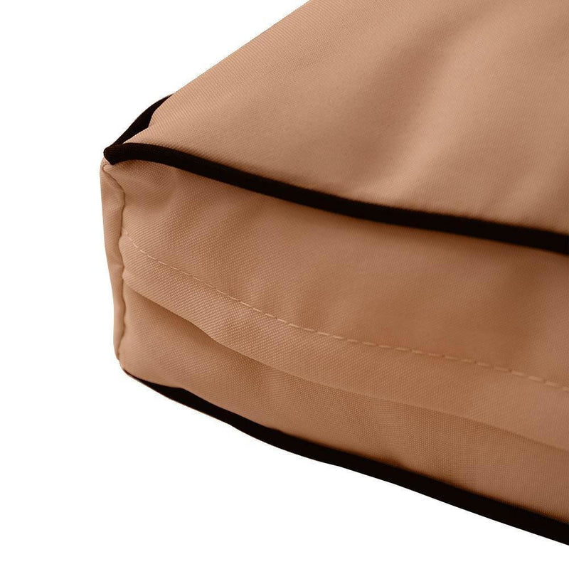 AD104 Contrast Pipe Trim Small Deep Seat + Back Slip Cover Only Outdoor Polyester