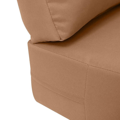 AD104 Knife Edge Medium 24x26x6 Deep Seat Back Cushion Slip Cover Set