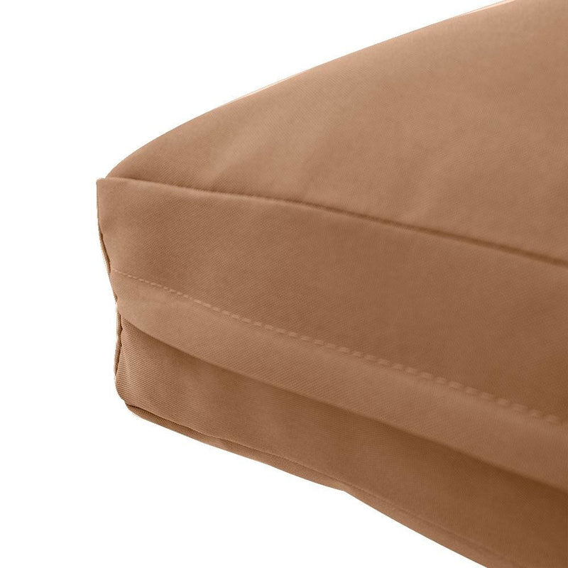 AD104 Knife Edge Medium 24x26x6 Deep Seat Back Cushion Slip Cover Set