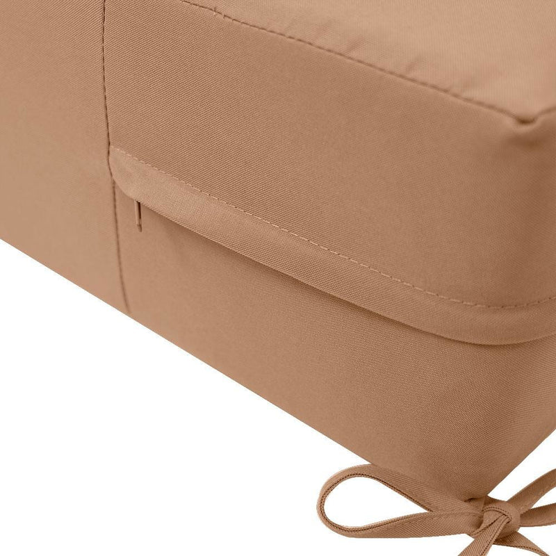 AD104 Knife Edge Small 23x24x6 Deep Seat + Back Slip Cover Only Outdoor Polyester