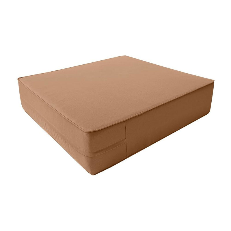 AD104 Piped Trim Large 26x30x6 Deep Seat Back Cushion Slip Cover Set