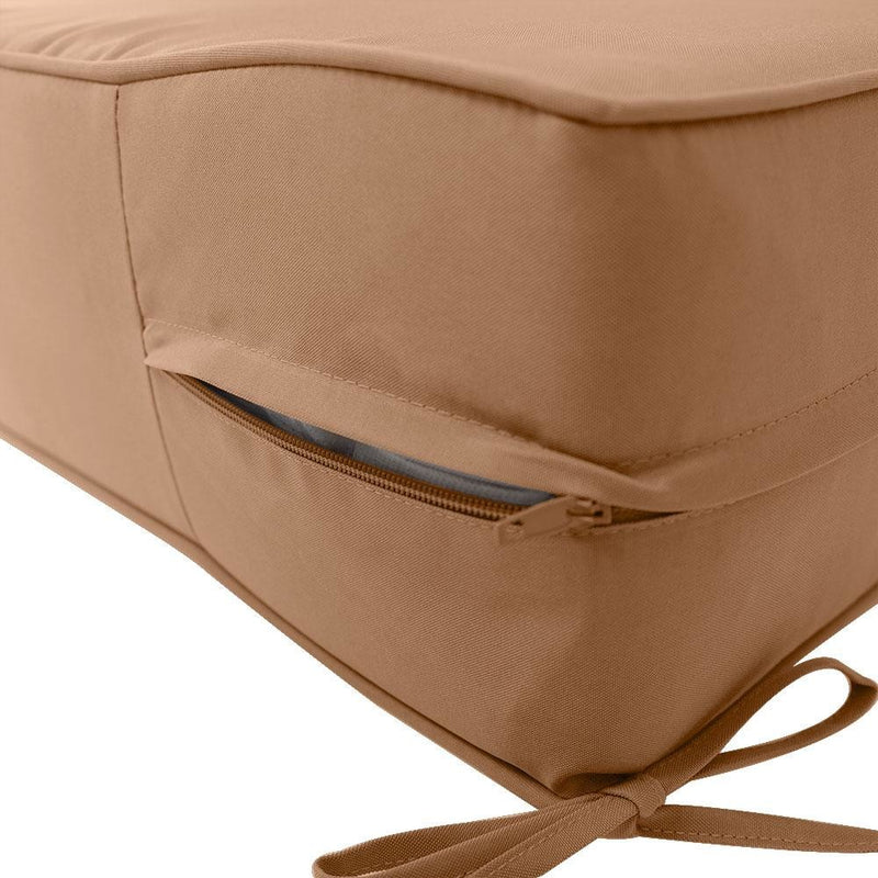 AD104 Piped Trim Medium 24x26x6 Deep Seat + Back Slip Cover Only Outdoor Polyester