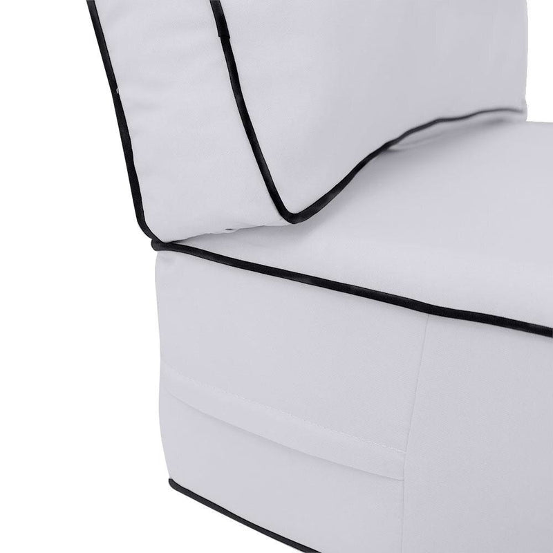 AD105 Contrast Pipe Trim Small Deep Seat + Back Slip Cover Only Outdoor Polyester