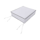AD105 Contrast Piped Trim Medium 24x26x6 Deep Seat + Back Slip Cover Only Outdoor Polyester