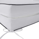 AD105 Contrast Piped Trim Medium 24x26x6 Deep Seat Back Cushion Slip Cover Set