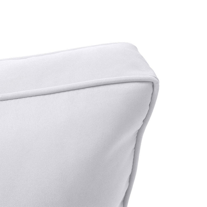 AD105 Piped Trim Large 26x30x6 Deep Seat Back Cushion Slip Cover Set