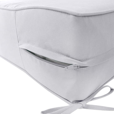 AD105 Piped Trim Medium 24x26x6 Deep Seat Back Cushion Slip Cover Set