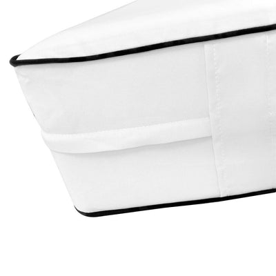 AD106 Contrast Pipe Trim 6" Crib Size 52x28x6 Outdoor Daybed Fitted Sheet Slip Cover Only