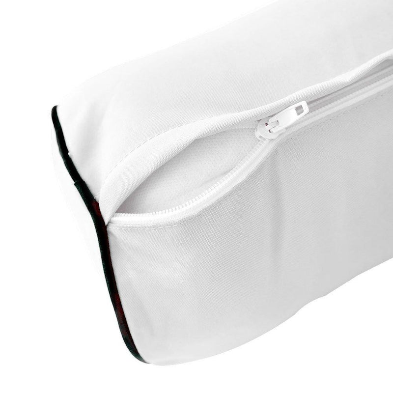 AD106 Contrast Pipe Trim Large 26x30x6 Outdoor Deep Seat Back Rest Bolster Insert Slip Cover Set