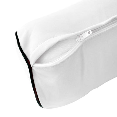 AD106 Contrast Pipe Trim Medium 24x26x6 Outdoor Deep Seat Back Rest Bolster Cushion Insert Slip Cover Set