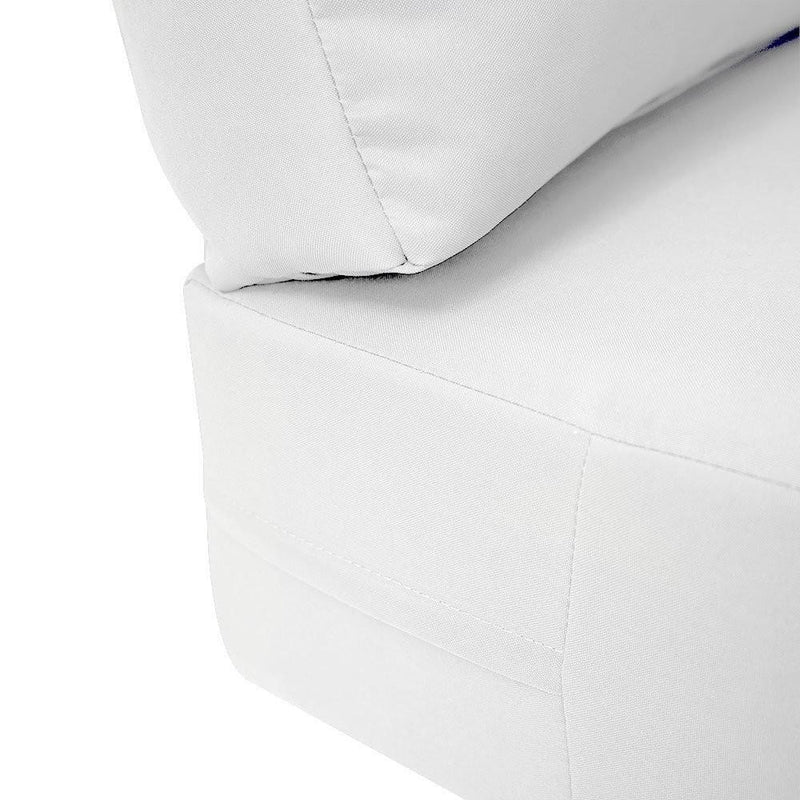AD106 Knife Edge Large 26x30x6 Deep Seat Back Cushion Slip Cover Set