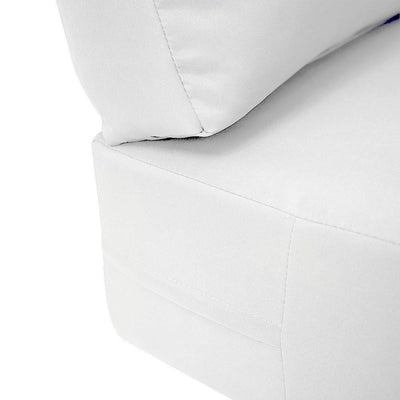 AD106 Knife Edge Small 23x24x6 Deep Seat Back Cushion Slip Cover Set