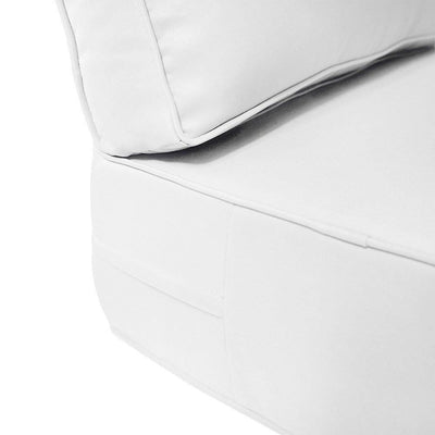 AD106 Pipe Trim Large 26x30x6 Outdoor Deep Seat Back Rest Bolster Cushion Insert Slip Cover Set