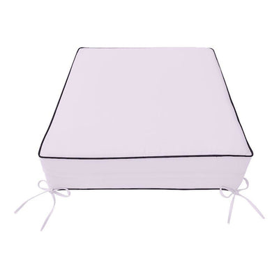AD107 Contrast Piped Trim Medium 24x26x6 Deep Seat+Back Slip Cover Only Outdoor