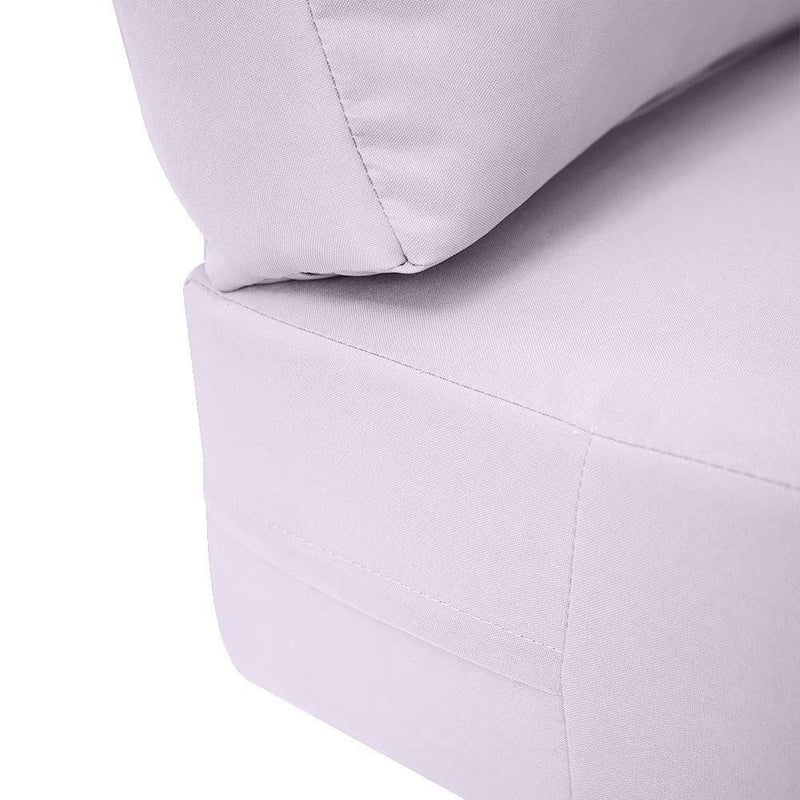 AD107 Knife Edge Medium 24x26x6 Deep Seat Back Cushion Slip Cover Set