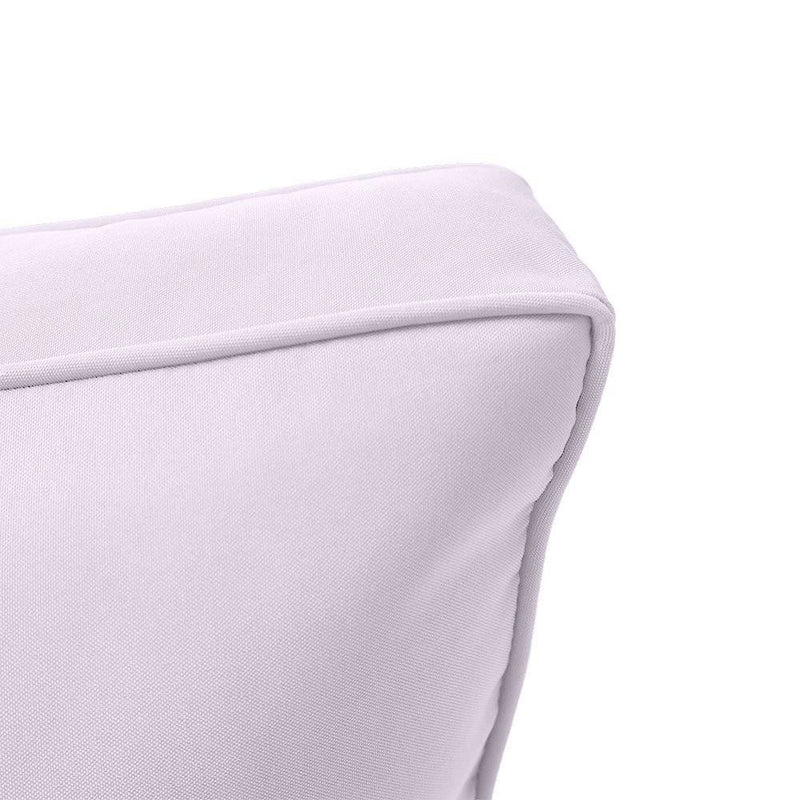 AD107 Piped Trim Large 26x30x6 Deep Seat Back Cushion Slip Cover Set