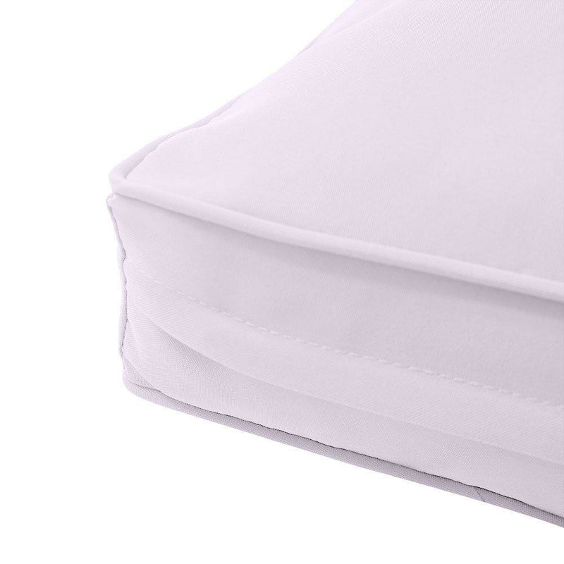 AD107 Piped Trim Large 26x30x6 Deep Seat Back Cushion Slip Cover Set