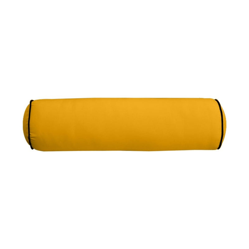 AD108 Contrast Pipe Trim Large 26x6 Outdoor Bolster Pillow Slip Cover Only