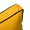 AD108 Contrast Pipe Trim Small 23x24x6 Deep Seat Back Cushion Slip Cover Set