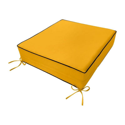 AD108 Contrast Piped Trim Medium 24x26x6 Deep Seat Back Cushion Slip Cover Set