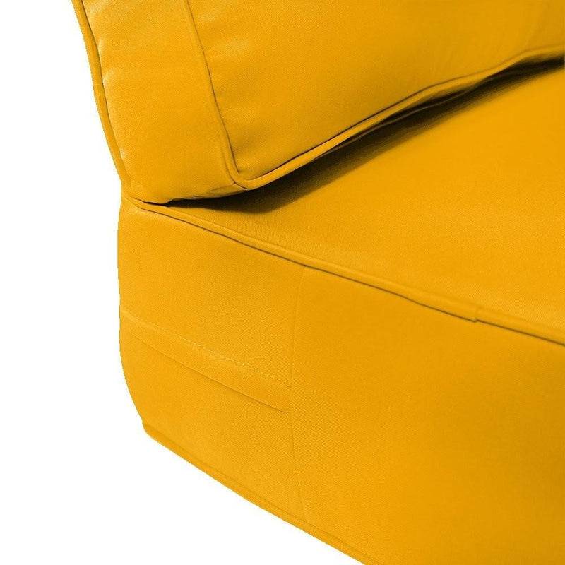 AD108 Pipe Trim Large 26x30x6 Outdoor Deep Seat Back Rest Bolster Cushion Insert Slip Cover Set