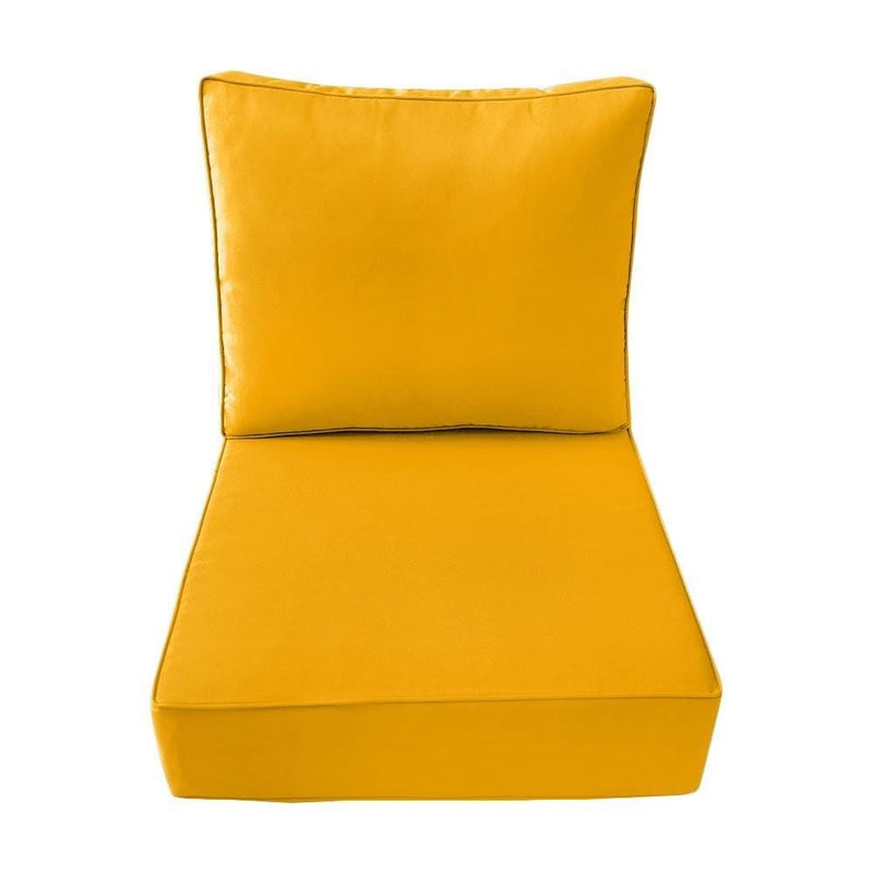 AD108 Piped Trim Medium 24x26x6 Deep Seat + Back Slip Cover Only Outdoor Polyester