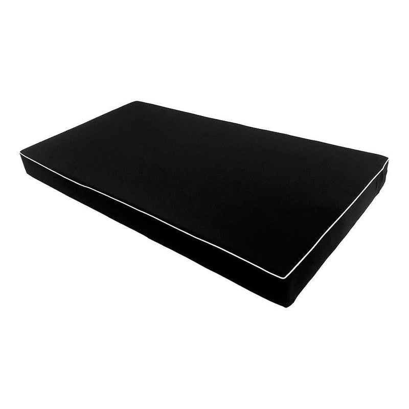 AD109 Contrast Pipe Trim 6" Twin-XL Mattress Size 80x39x6 Outdoor Daybed Fitted Sheet Slip Cover Only
