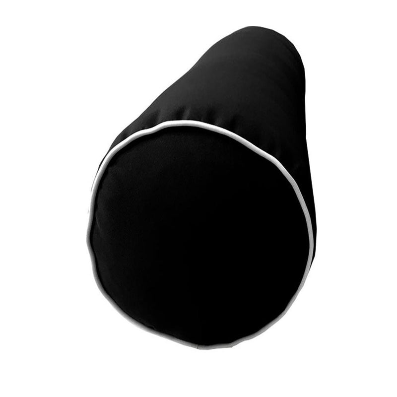 AD109 Contrast Pipe Trim Medium 24x6 Outdoor Bolster Pillow Slip Cover Only