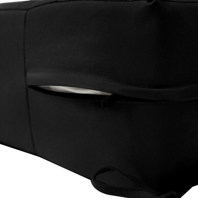 AD109 Knife Edge Medium 24x26x6 Outdoor Deep Seat Back Rest Bolster Cushion Insert Slip Cover Set
