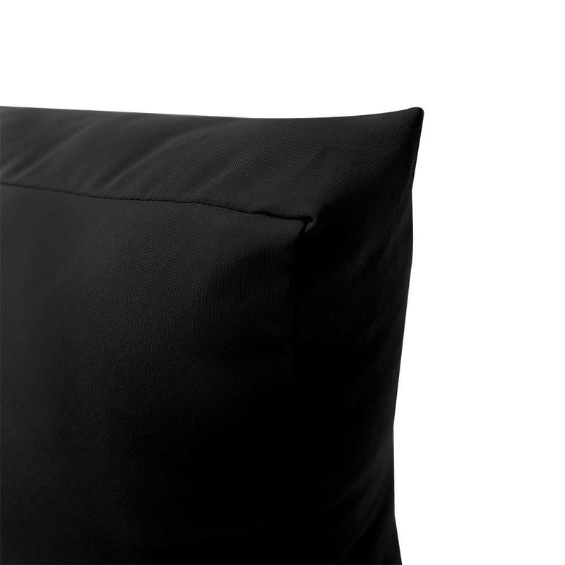 AD109 Knife Edge Medium 24x26x6 Outdoor Deep Seat Back Rest Bolster Cushion Insert Slip Cover Set