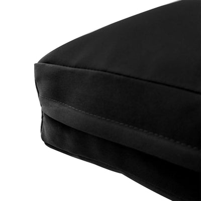 AD109 Knife Edge Small 23x24x6 Deep Seat Back Cushion Slip Cover Set