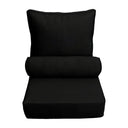 AD109 Pipe Trim Medium 24x26x6 Outdoor Deep Seat Back Rest Bolster Cushion Insert Slip Cover Set