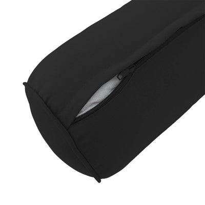 AD109 Pipe Trim Medium 24x26x6 Outdoor Deep Seat Back Rest Bolster Cushion Insert Slip Cover Set