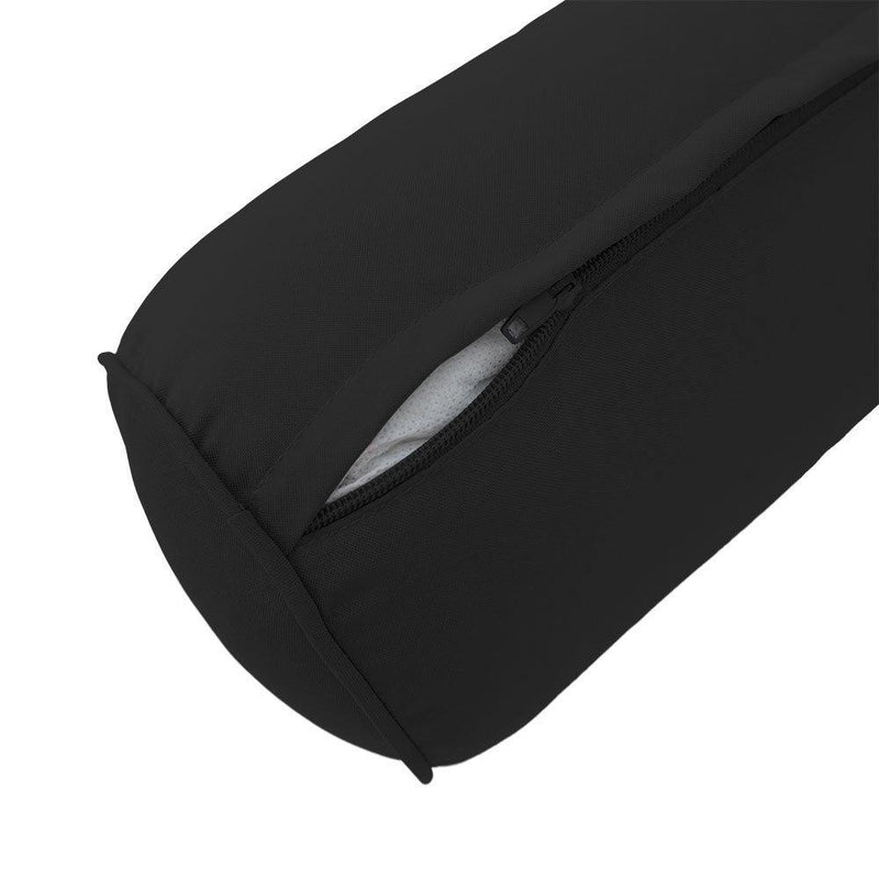 AD109 Pipe Trim Small 23x24x6 Outdoor Deep Seat Back Rest Bolster Cushion Insert Slip Cover Set