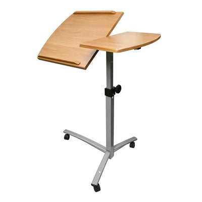 Adjustable Height Laptop Standing Desk Cart With Wheels