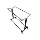64" H Adjustable Double Bar Retail Clothing Garment Rack Display Clothes Hanger with Wheels