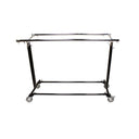 64" H Adjustable Double Bar Retail Clothing Garment Rack Display Clothes Hanger with Wheels