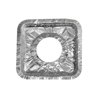 Aluminum Foil Square Stove Burner Disposable Gas Bibs Liners Covers - 100 PC