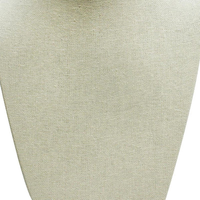 Beige Soft Linen Covered Necklaces Stand 8-1/4" x 5" x 14-1/2" For Holder Display Pendant Jewelry