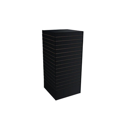 Black - 24''L x 24''W x 54''H Slatwall Tower Unit Retail Store Display Fixture