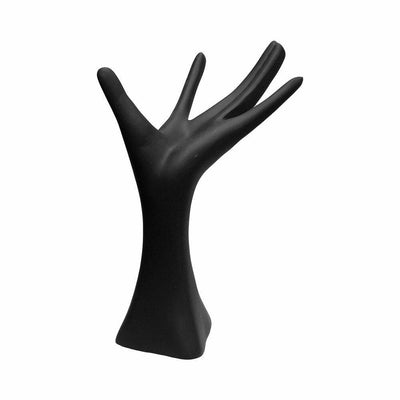 Black 8'' Hand Mannequin Finger Ring Necklace Jewelry Display