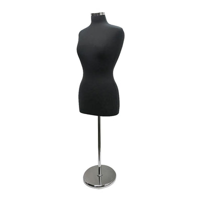 Black Adjustable Female Mannequin Dress Form Neck Block Clothing Display