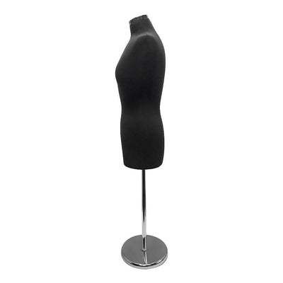 Black Adjustable Female Mannequin Dress Form Neck Block Clothing Display