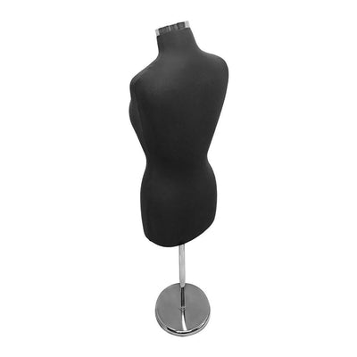 Black Adjustable Female Mannequin Dress Form Neck Block Clothing Display